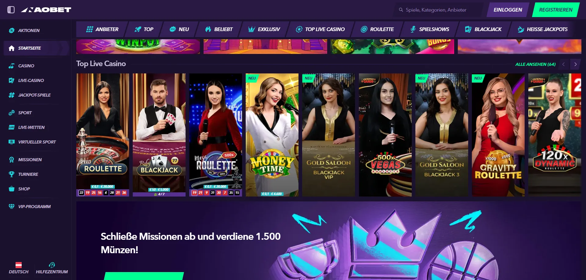Naobet Live Casino – echte Dealer und Live-Tische in Echtzeit